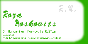 roza moskovits business card